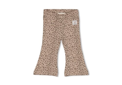 Feetje Feetje Flare broek AOP - Better Together Taupe melange