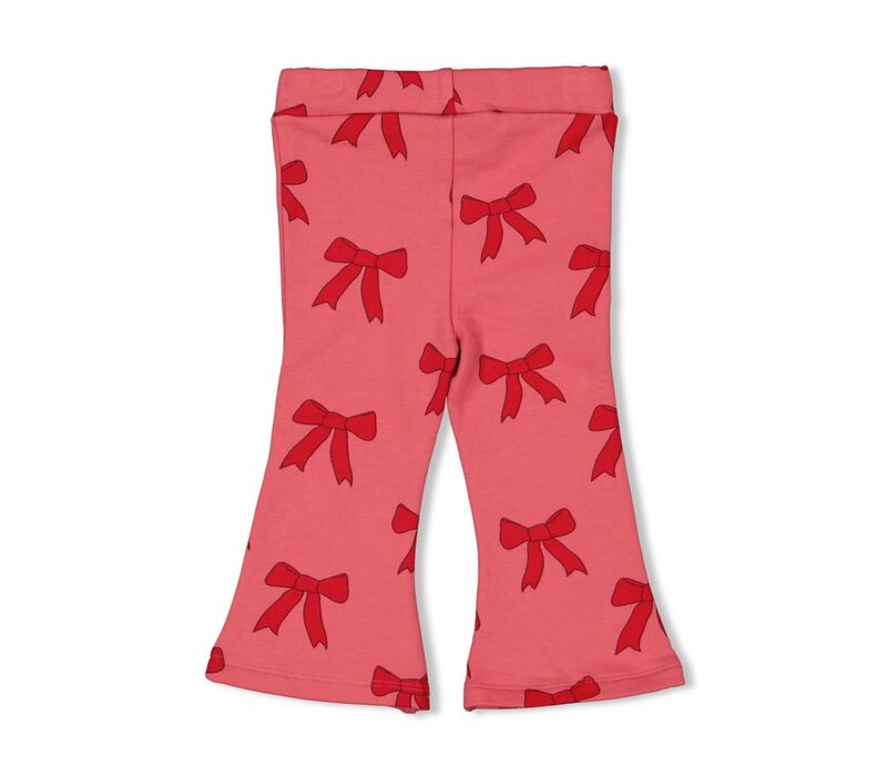Feetje Flare broek AOP - Queen of Hearts Roze