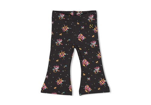 Feetje Feetje Flare broek AOP - Shine Bright Antraciet
