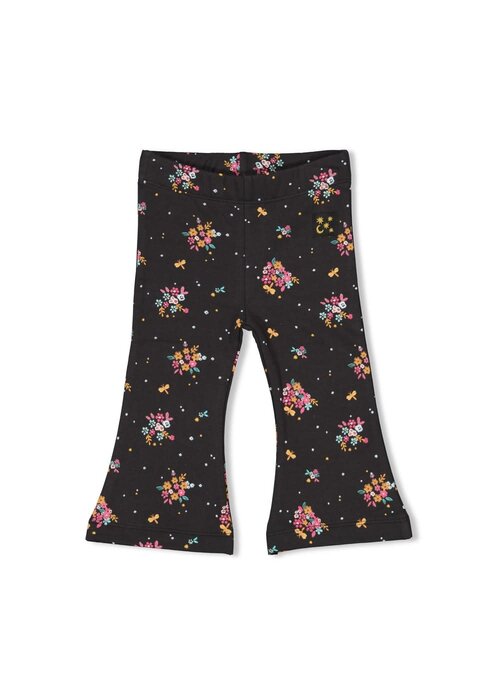 Feetje Feetje Flare broek AOP - Shine Bright Antraciet
