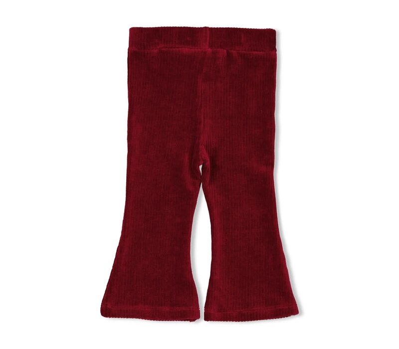 Feetje Flare broek velours rib - Queen of Hearts Bordeaux