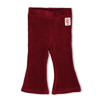 Feetje Flare broek velours rib - Queen of Hearts Bordeaux