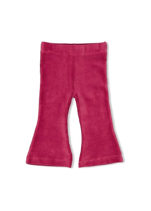 Feetje Feetje Flare broek velours rib - Shine Bright Violet