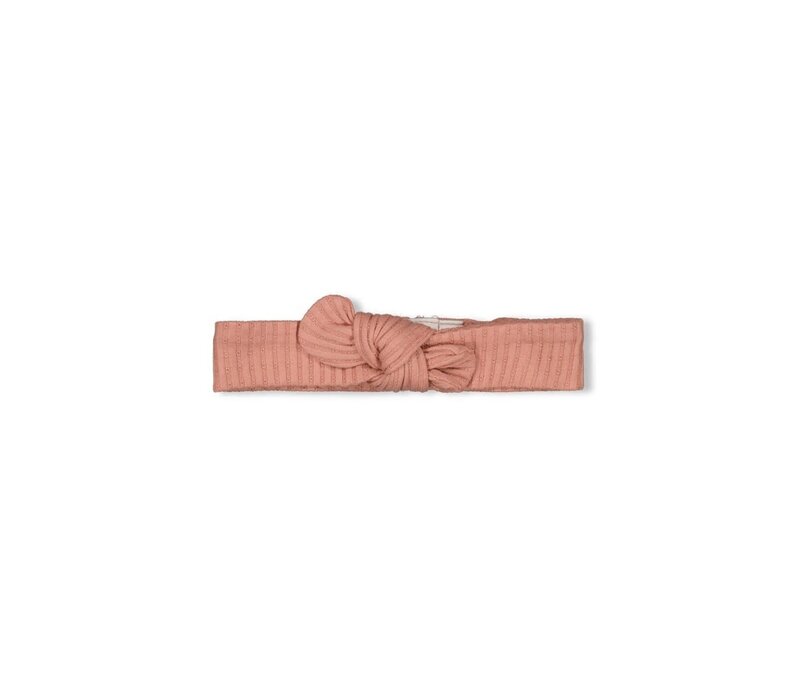 Feetje Haarband ajour rib - Morning Sun Roze