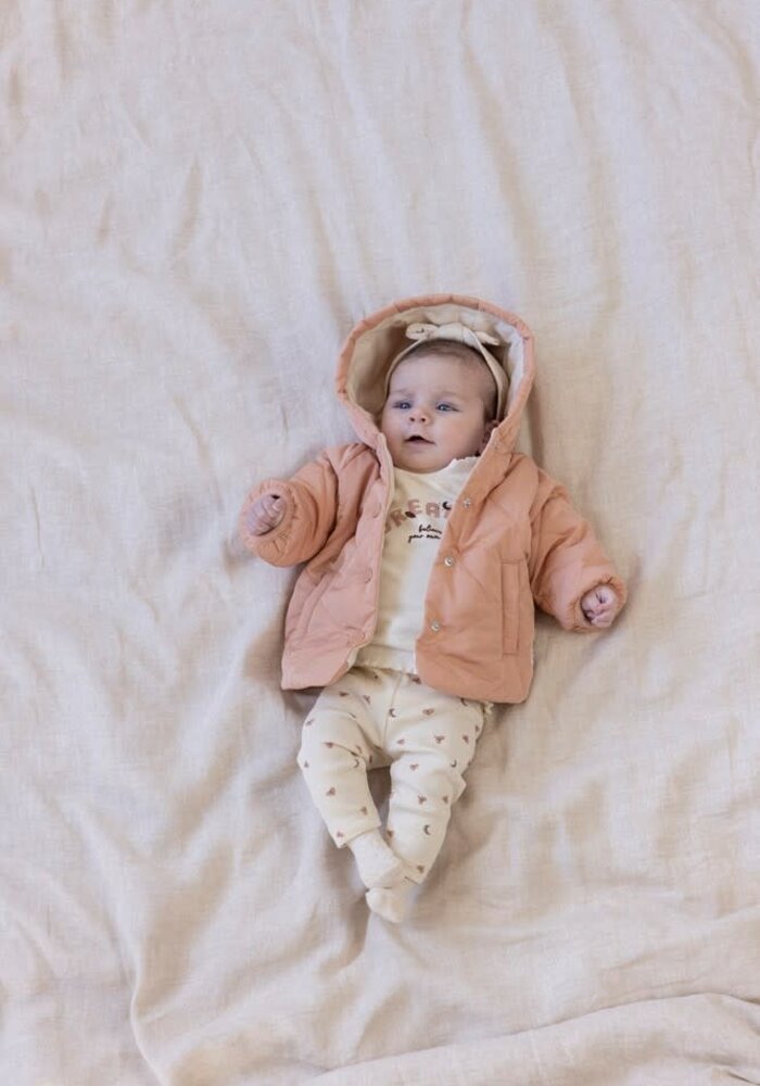 Feetje Jasje met capuchon - Dancing in the Moonlight Terra Pink