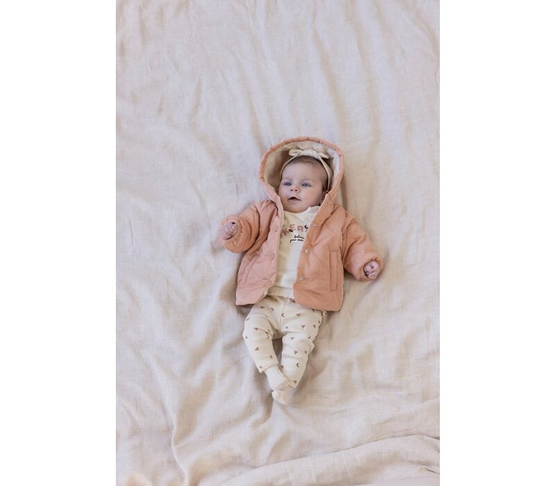 Feetje Jasje met capuchon - Dancing in the Moonlight Terra Pink