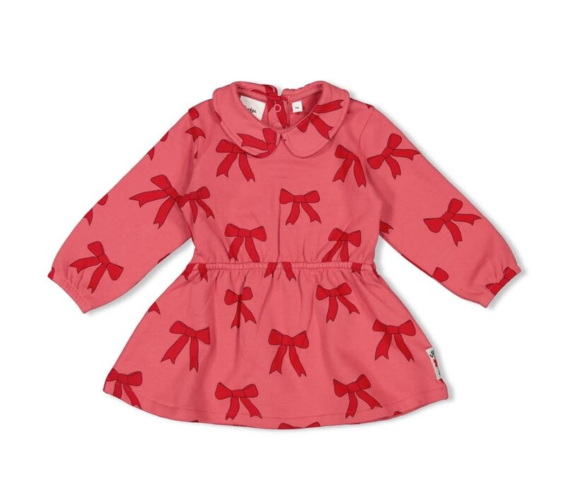 Feetje Jurk AOP - Queen of Hearts Roze