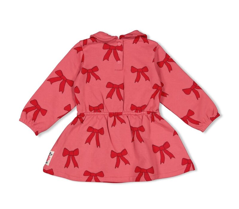 Feetje Jurk AOP - Queen of Hearts Roze