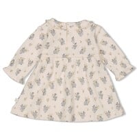 Feetje Jurk rib AOP - Fields of Green Offwhite