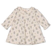 Feetje Jurk rib AOP - Fields of Green Offwhite