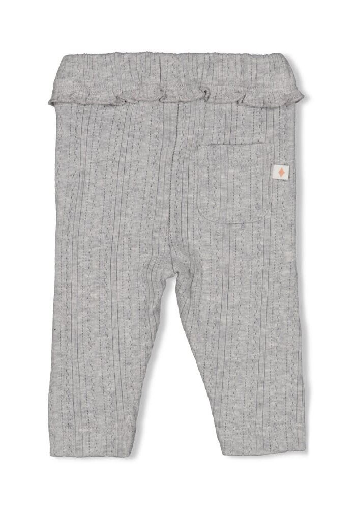 Feetje Legging ajour rib - Fields of Green Grijs melange