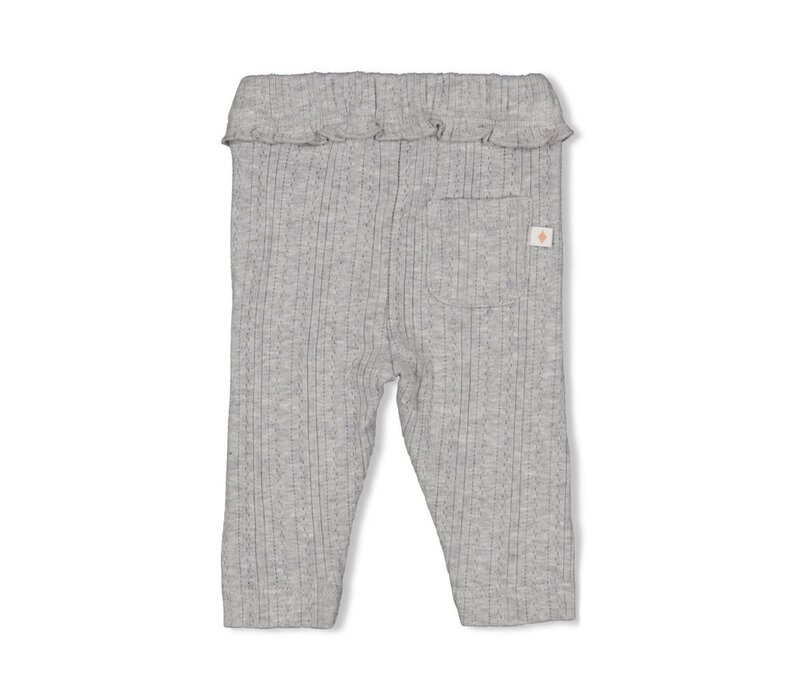 Feetje Legging ajour rib - Fields of Green Grijs melange
