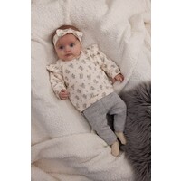 Feetje Legging ajour rib - Fields of Green Grijs melange