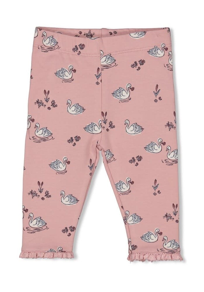 Feetje Legging AOP - Swanlake Roze