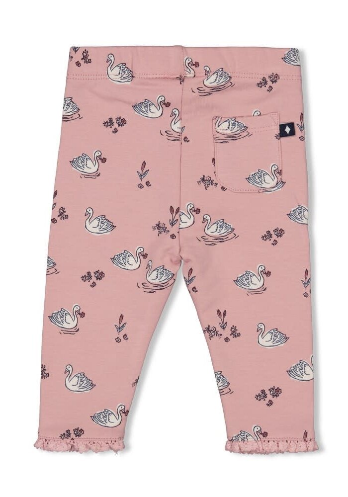 Feetje Legging AOP - Swanlake Roze