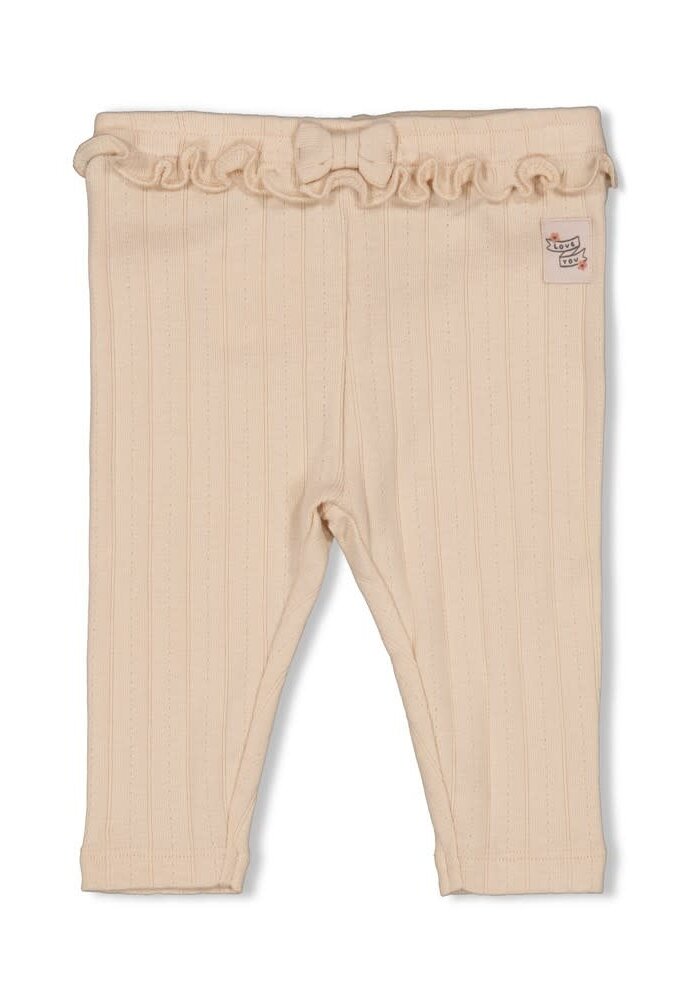 Feetje Legging pointelle rib - Woodland Bloom Offwhite
