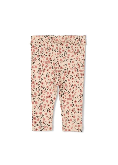Feetje Feetje Legging rib AOP - Woodland Bloom Offwhite