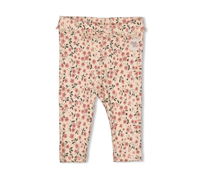 Feetje Legging rib AOP - Woodland Bloom Offwhite