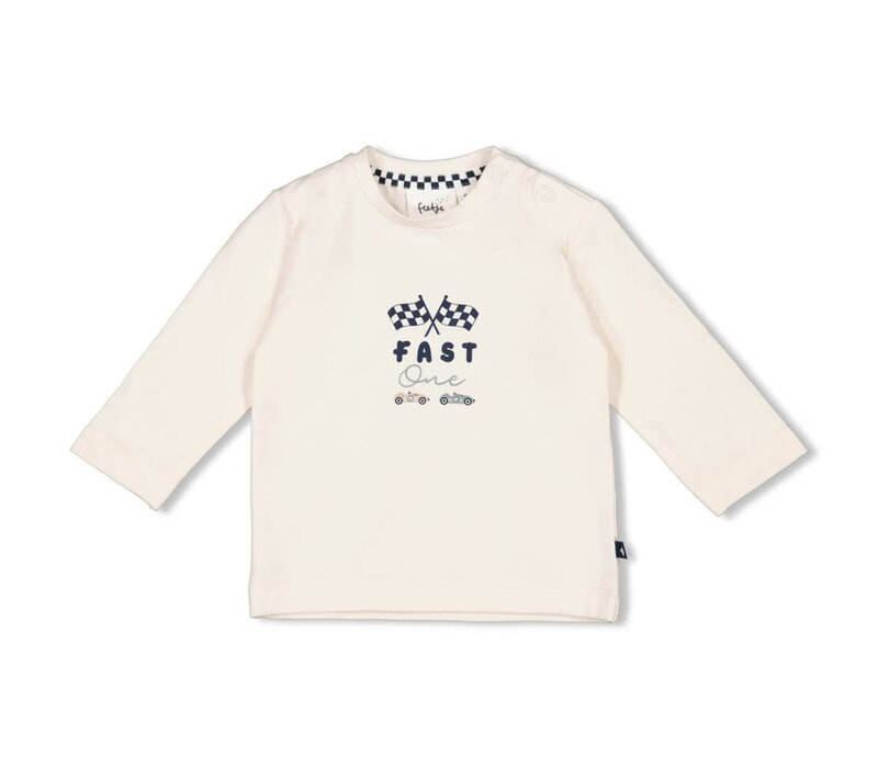 Feetje Longsleeve - Let's Go! Offwhite