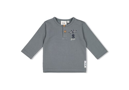 Feetje Feetje Longsleeve - Let's Go! Petrol