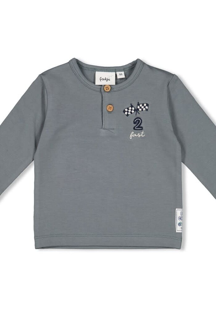 Feetje Longsleeve - Let's Go! Petrol