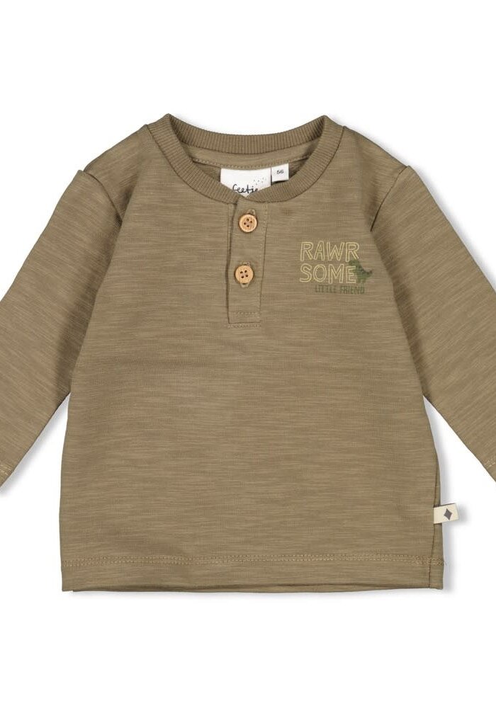 Feetje Longsleeve - Rawrsome Olijf