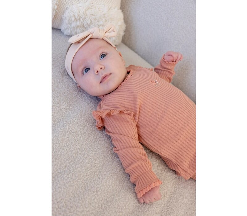 Feetje Longsleeve ajour rib - Morning Sun Roze