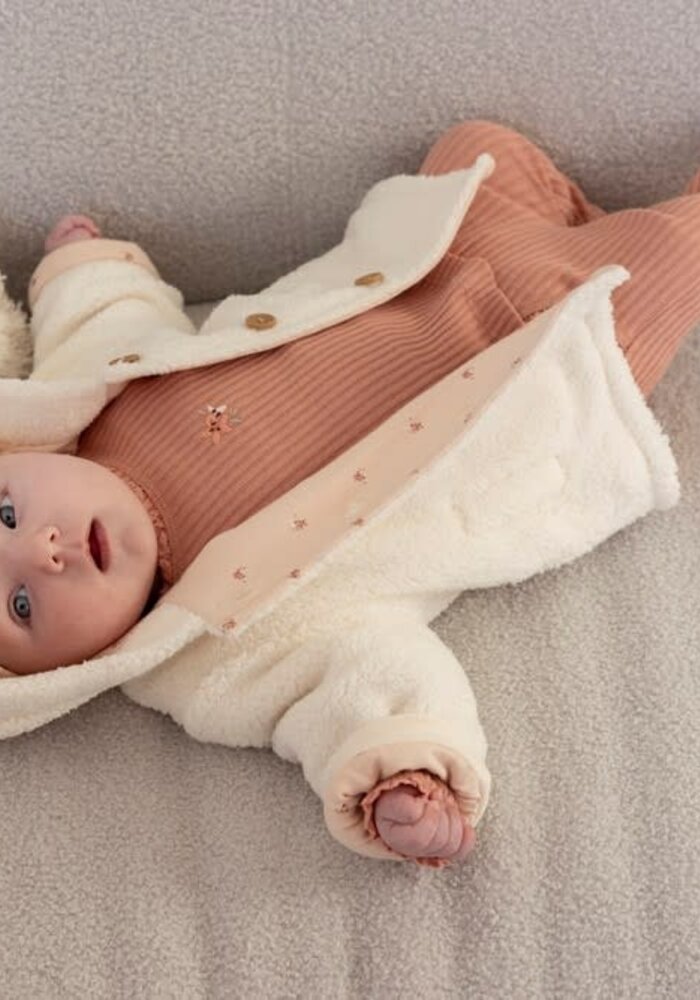 Feetje Longsleeve ajour rib - Morning Sun Roze