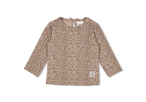 Feetje Feetje Longsleeve AOP - Better Together Taupe melange
