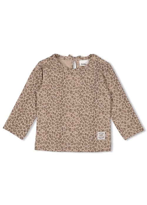Feetje Feetje Longsleeve AOP - Better Together Taupe melange