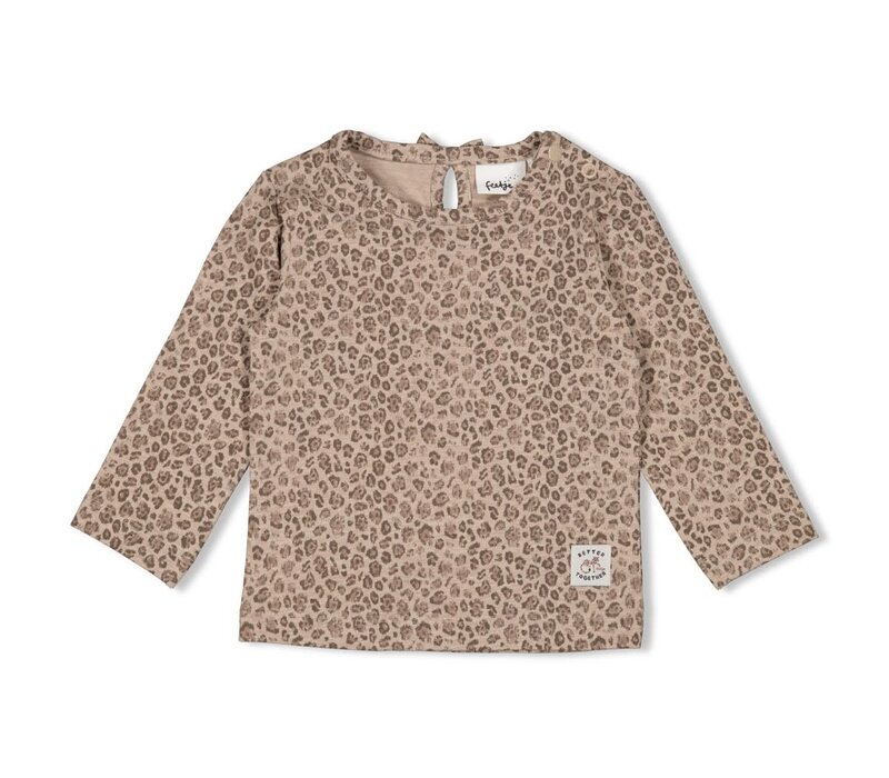 Feetje Longsleeve AOP - Better Together Taupe melange