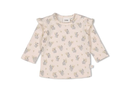 Feetje Feetje Longsleeve AOP - Fields of Green Offwhite