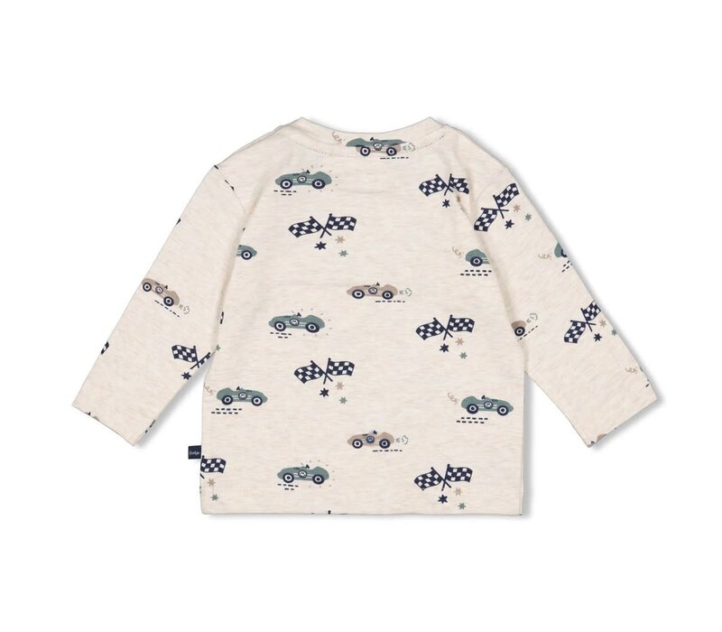 Feetje Longsleeve AOP - Let's Go! Offwhite melange