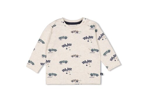 Feetje Feetje Longsleeve AOP - Let's Go! Offwhite melange