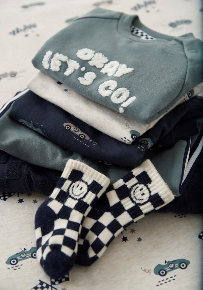 Feetje Longsleeve AOP - Let's Go! Offwhite melange