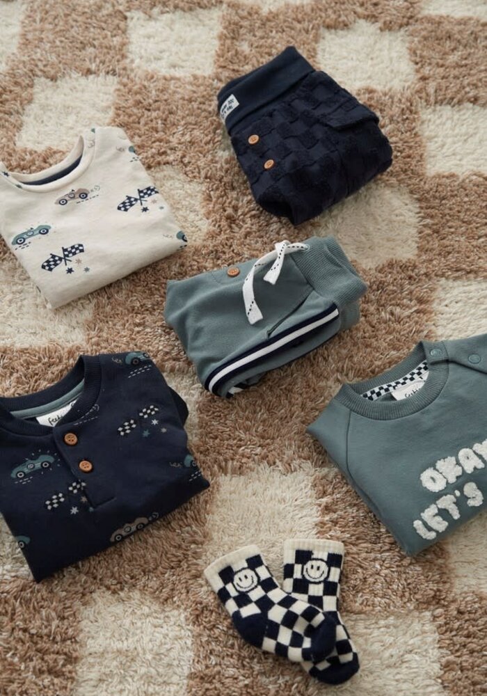 Feetje Longsleeve AOP - Let's Go! Offwhite melange