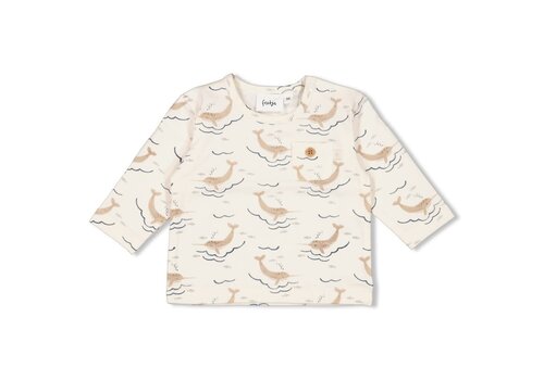 Feetje Feetje Longsleeve AOP - Narwal Offwhite