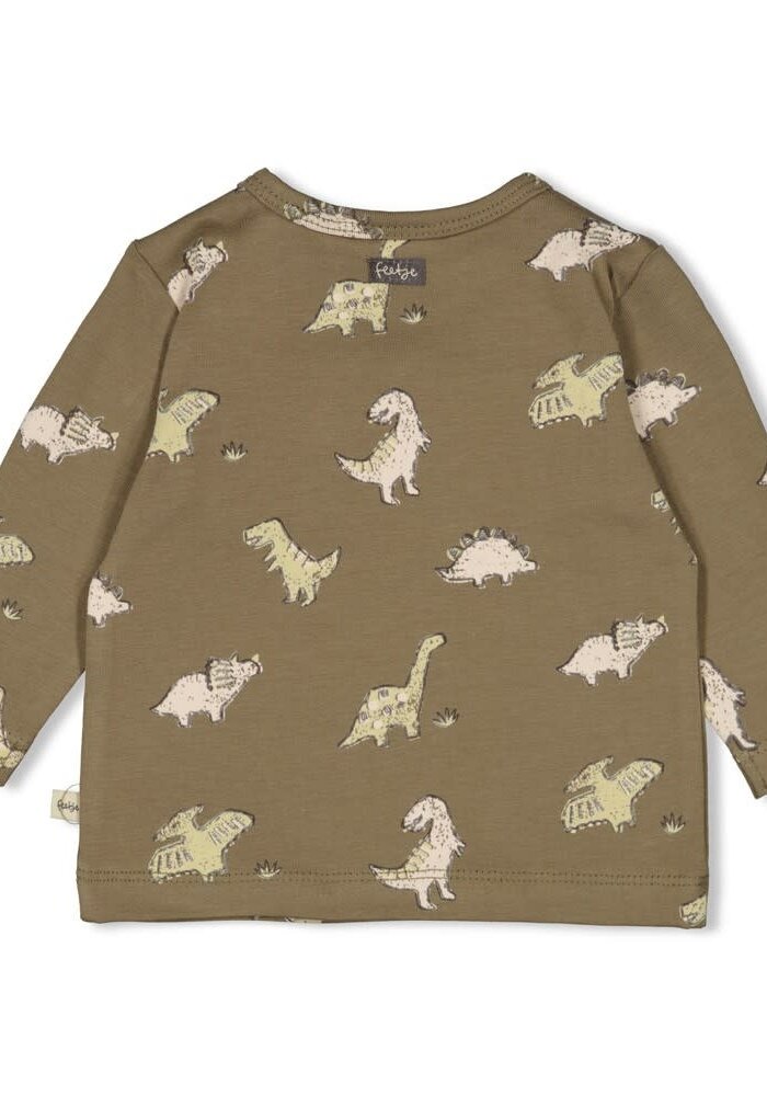 Feetje Longsleeve AOP - Rawrsome Olijf