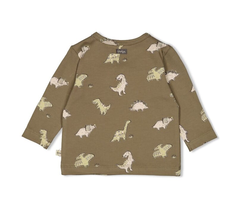 Feetje Longsleeve AOP - Rawrsome Olijf