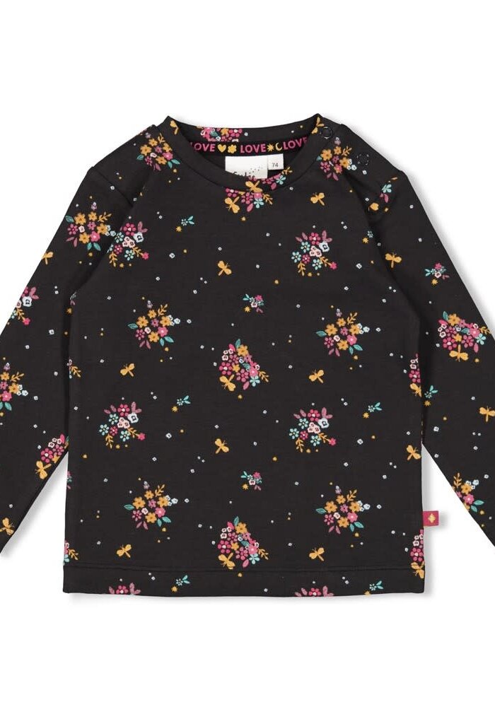 Feetje Longsleeve AOP - Shine Bright Antraciet