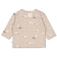 Feetje Longsleeve AOP - Sleepy Sheepy Taupe melange