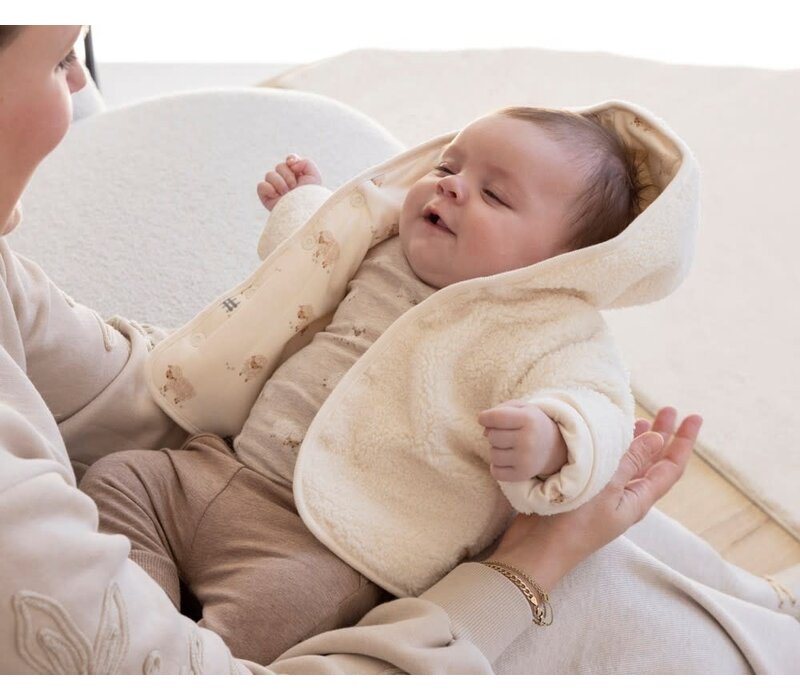 Feetje Longsleeve AOP - Sleepy Sheepy Taupe melange