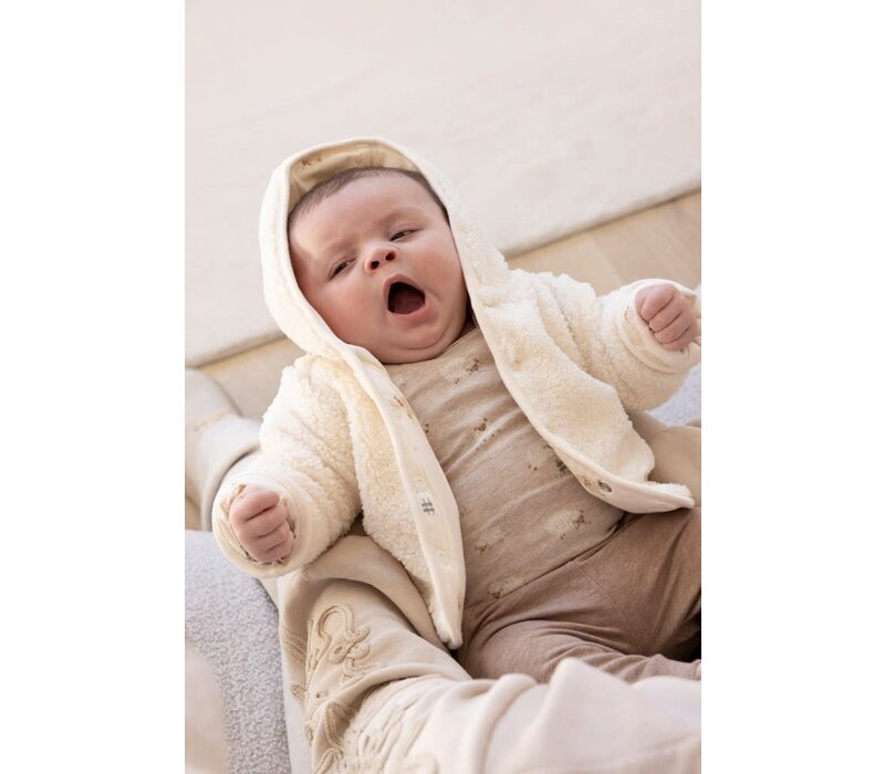 Feetje Longsleeve AOP - Sleepy Sheepy Taupe melange