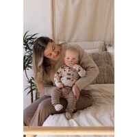 Feetje Longsleeve AOP - Wild World Taupe melange