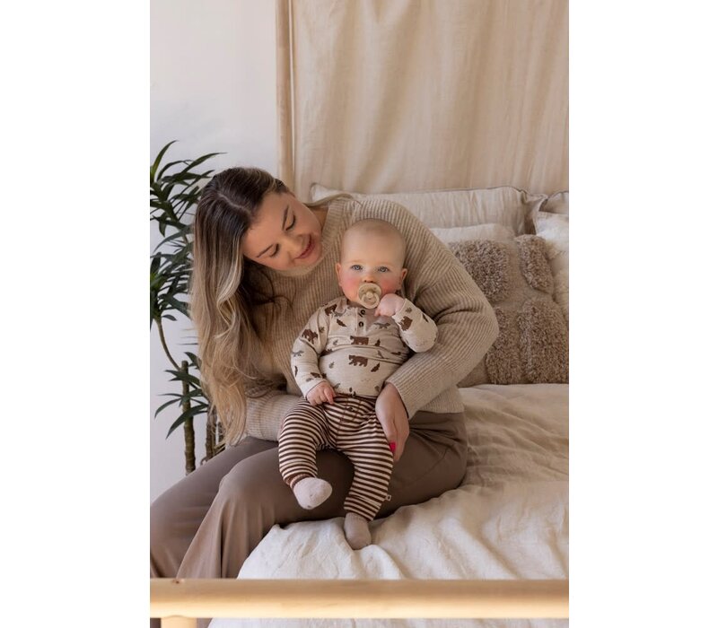 Feetje Longsleeve AOP - Wild World Taupe melange