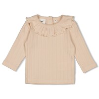 Feetje Longsleeve pointelle rib - Woodland Bloom Offwhite