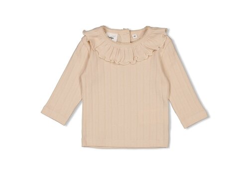 Feetje Feetje Longsleeve pointelle rib - Woodland Bloom Offwhite