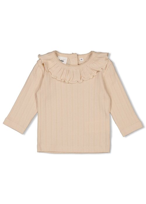 Feetje Feetje Longsleeve pointelle rib - Woodland Bloom Offwhite