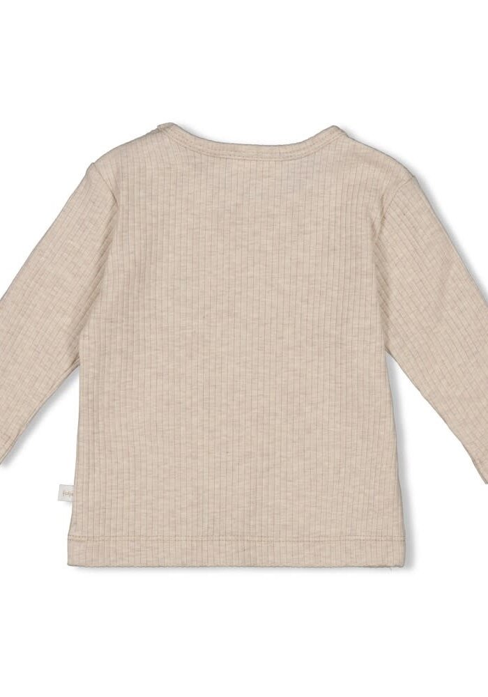Feetje Longsleeve rib - Dear Autumn Taupe melange