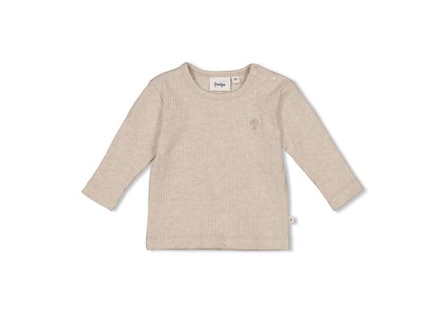 Feetje Feetje Longsleeve rib - Dear Autumn Taupe melange